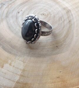 Hematite Ring // Grey ring // Hematite gemstone ring