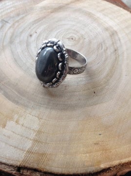 Hematite Ring // Grey ring // Hematite gemstone ring