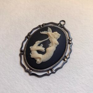 Mermaid cameo necklace