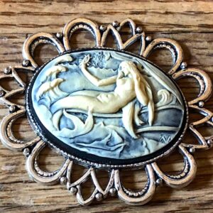 Mermaid cameo necklace