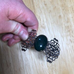 Bloodstone crystal gemstone bracelet / Gemstone cuff bracelet / Gemstone Bracelet // Bloodstone // Bloodstone cabochon