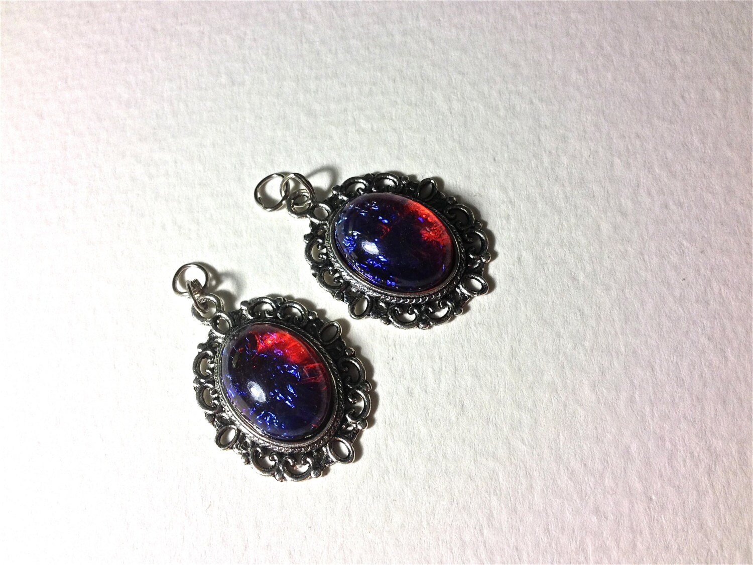 Fire Opal // Dragons Breath// Nebula Earrings // Wiccan Earrings // Dragons Breath Earrings - Image 4