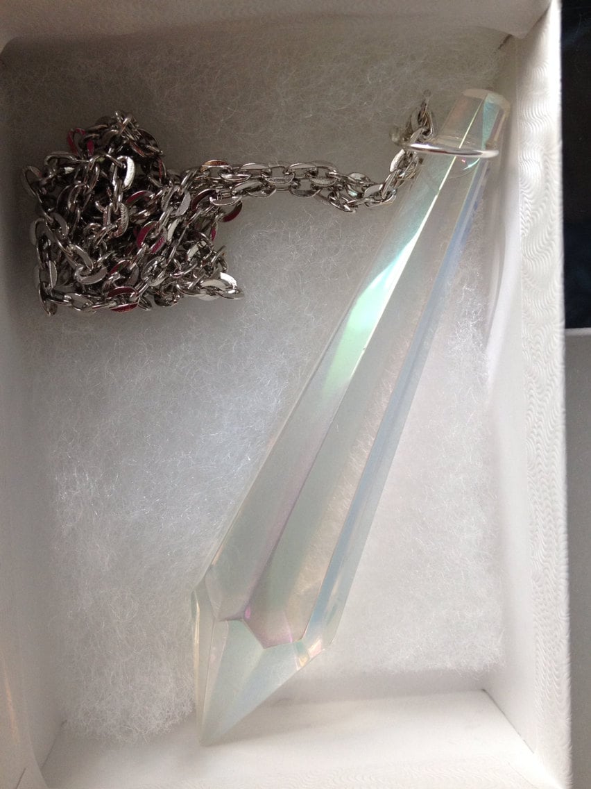 Glass Prism Necklace // Chandelier Necklace // Icicle necklace - Image 2