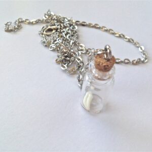 Animal claw glass jar necklace