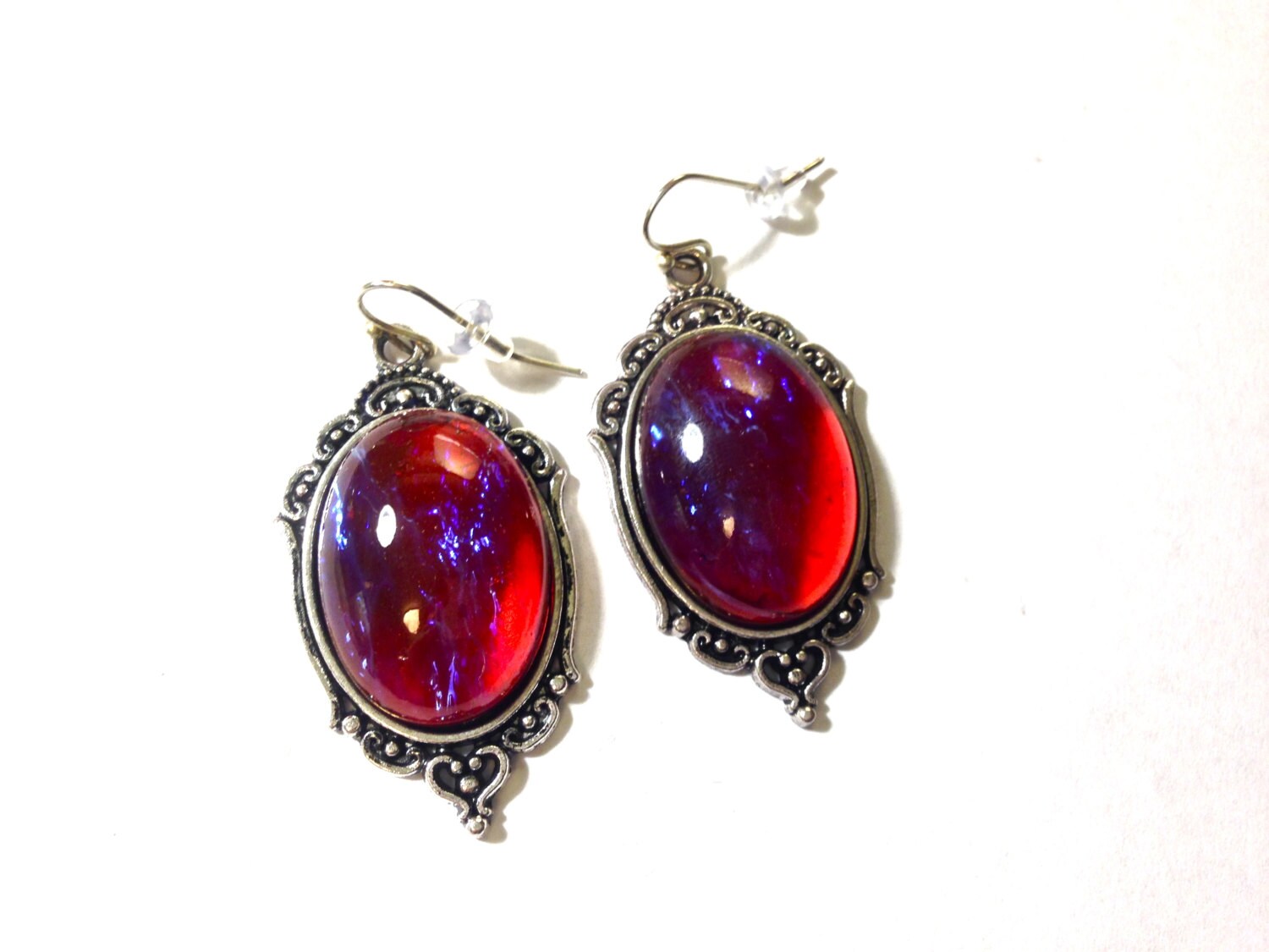 Large Mexican Opal Earrings - Image 3