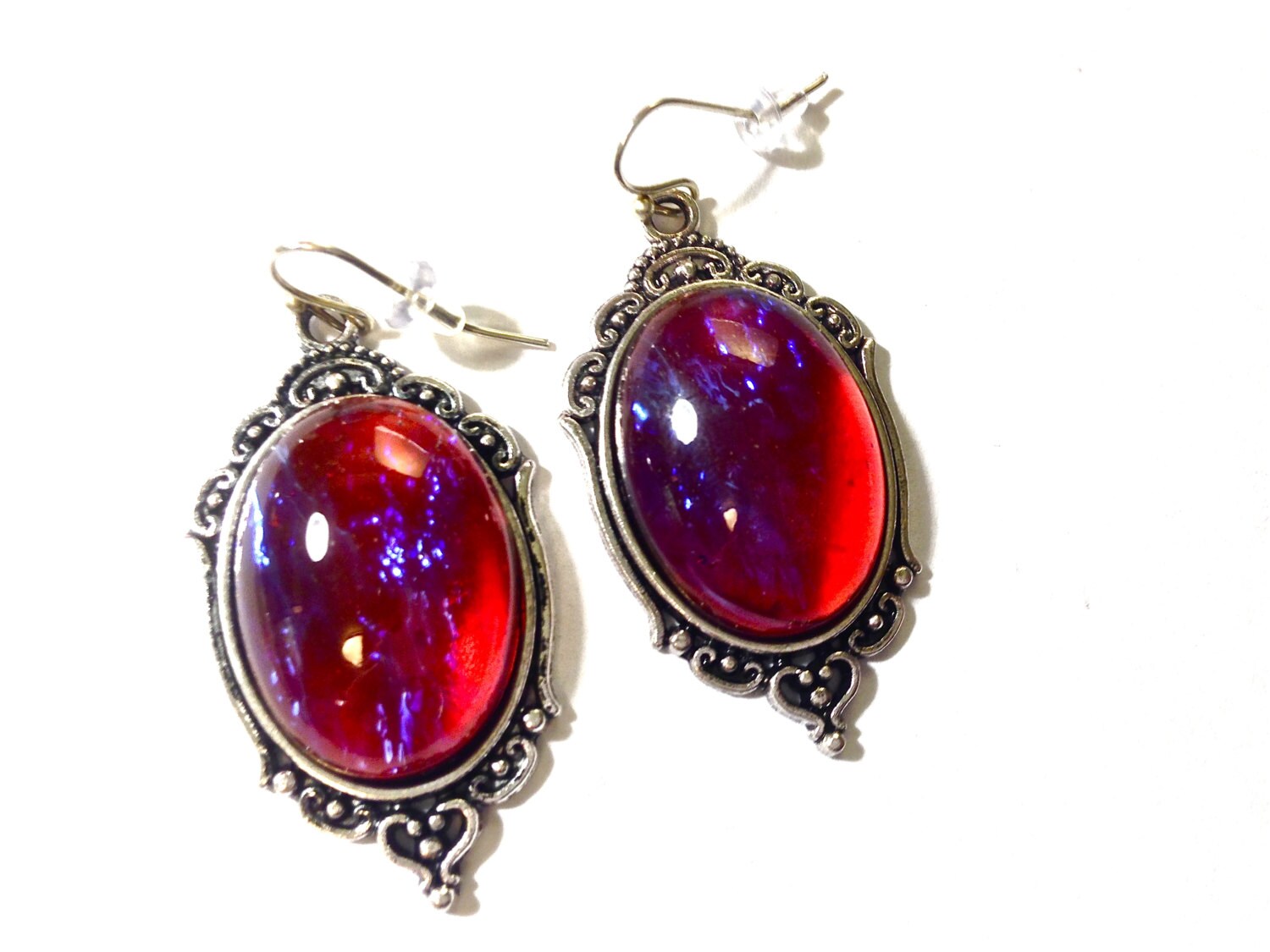 Large Mexican Opal Earrings - Image 2
