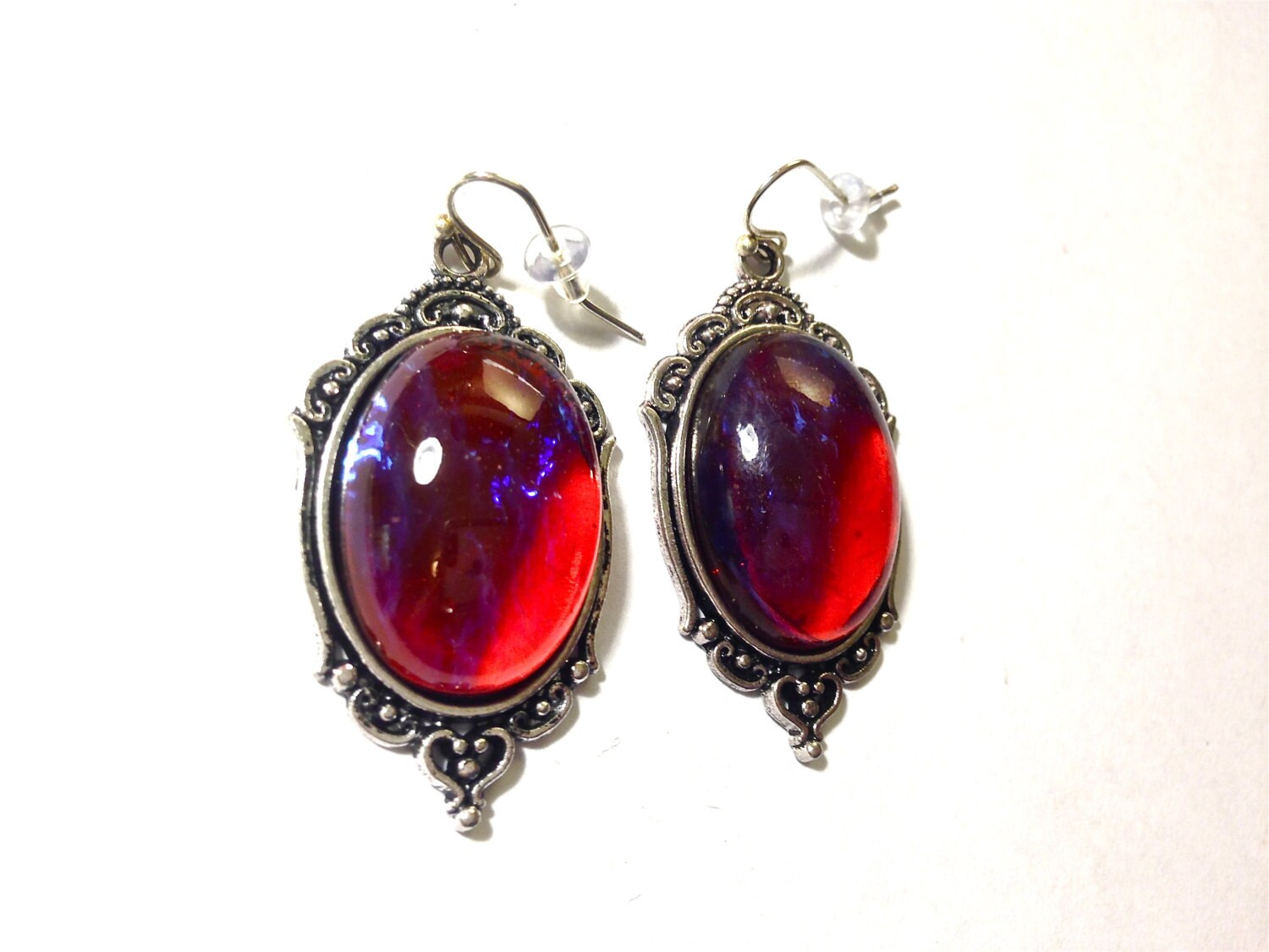Large Mexican Opal Earrings - Image 4