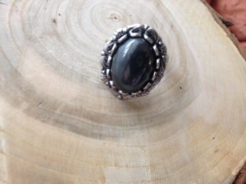 Hematite Ring // Grey ring // Hematite gemstone ring - Image 3