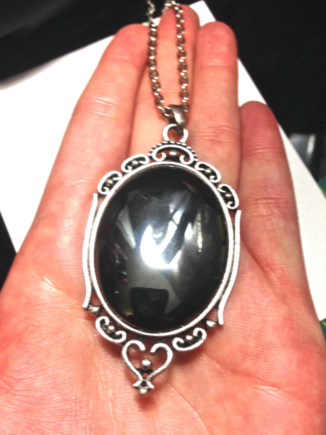 Hematite Crystal Necklace // Hematite Pendant // Crystal Healing // Hematite Gemstone // Large Hematite neckalce - Image 2