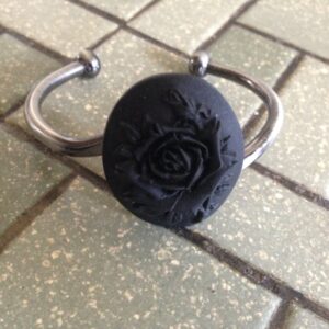 Cameo cuff bracelet // Rose Cameo Bracelet // Cameo Bracelet // Statement Bracelet // Cameo // Black Rose Cameo // Cameo Jewelry