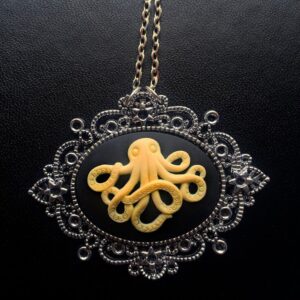 Octopus Cameo Necklace