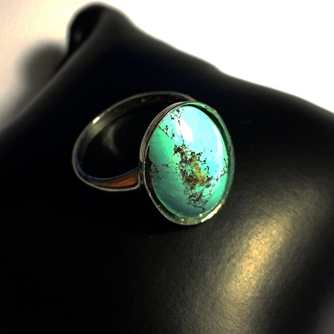 Turquoise ring // Real Turquoise Ring // Teal Ring // Gemstone ring - Image 5