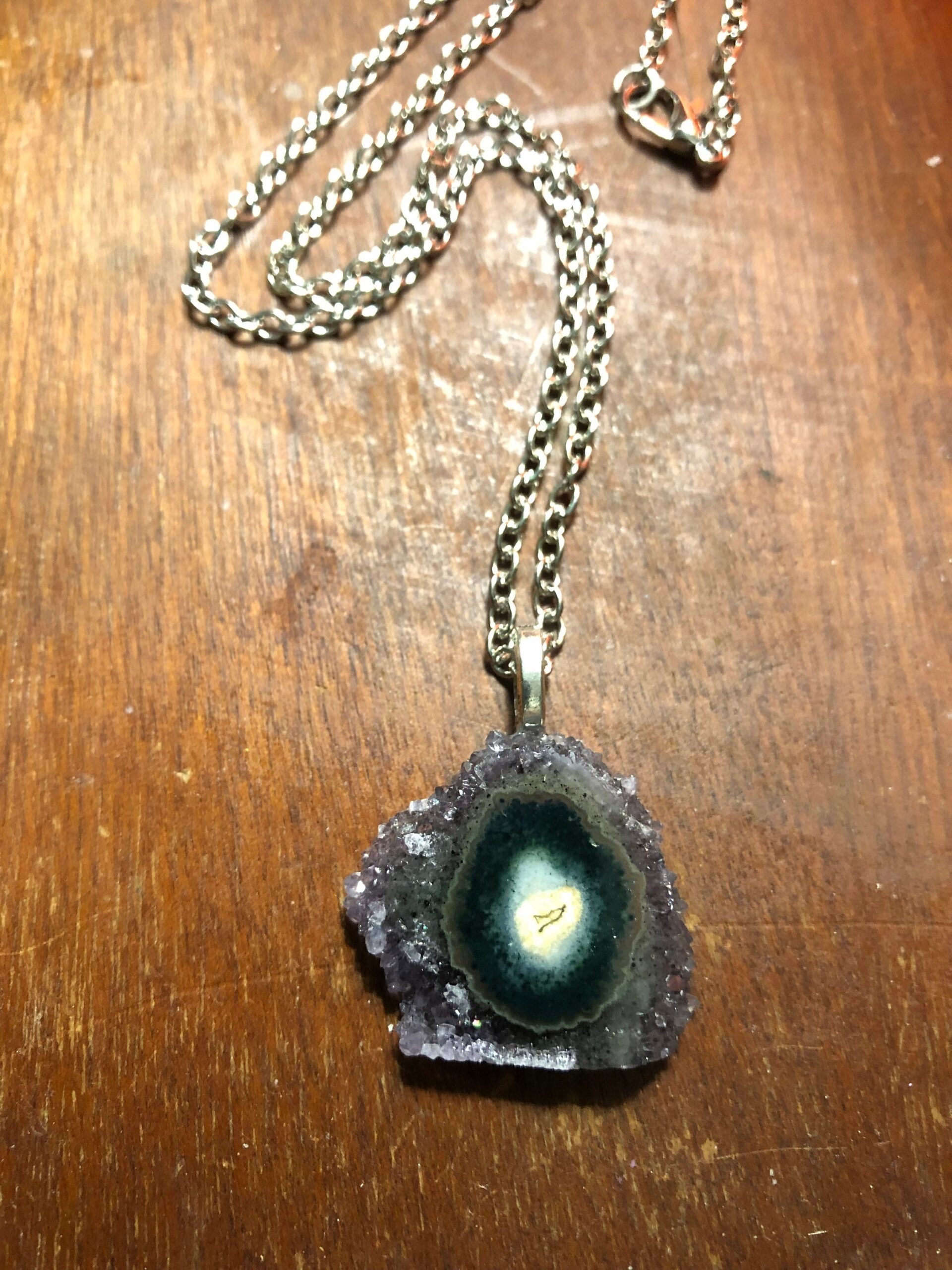 Agate slice necklaces you pick which one // geode slice pendants - Image 4
