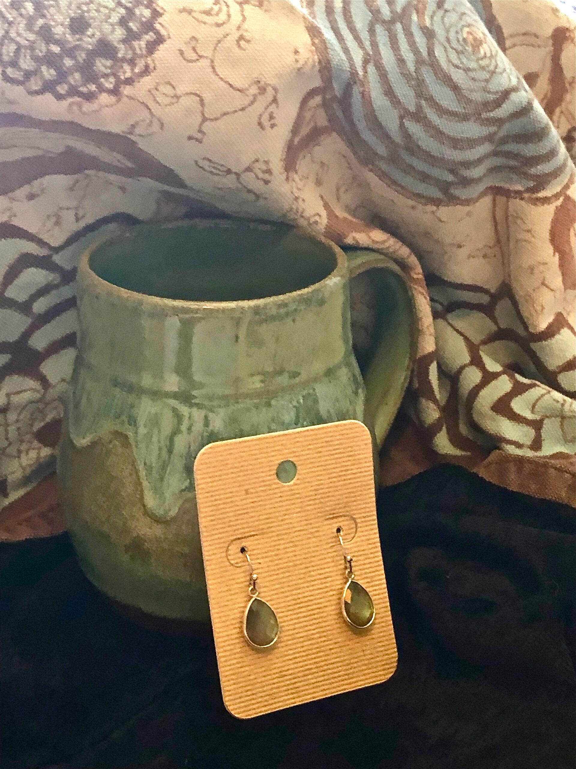 Faceted teardrop Labradorite Earrings // Labradorite dangle earrings // Sterling silver labradorite earrings - Image 3