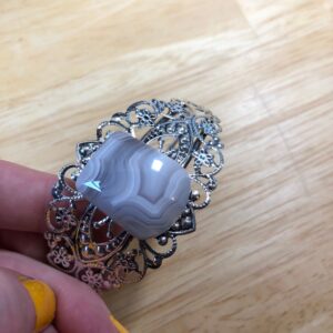 Botswana agate bracelet // Authentic gemstone cuff bracelet // agate cuff bracelets