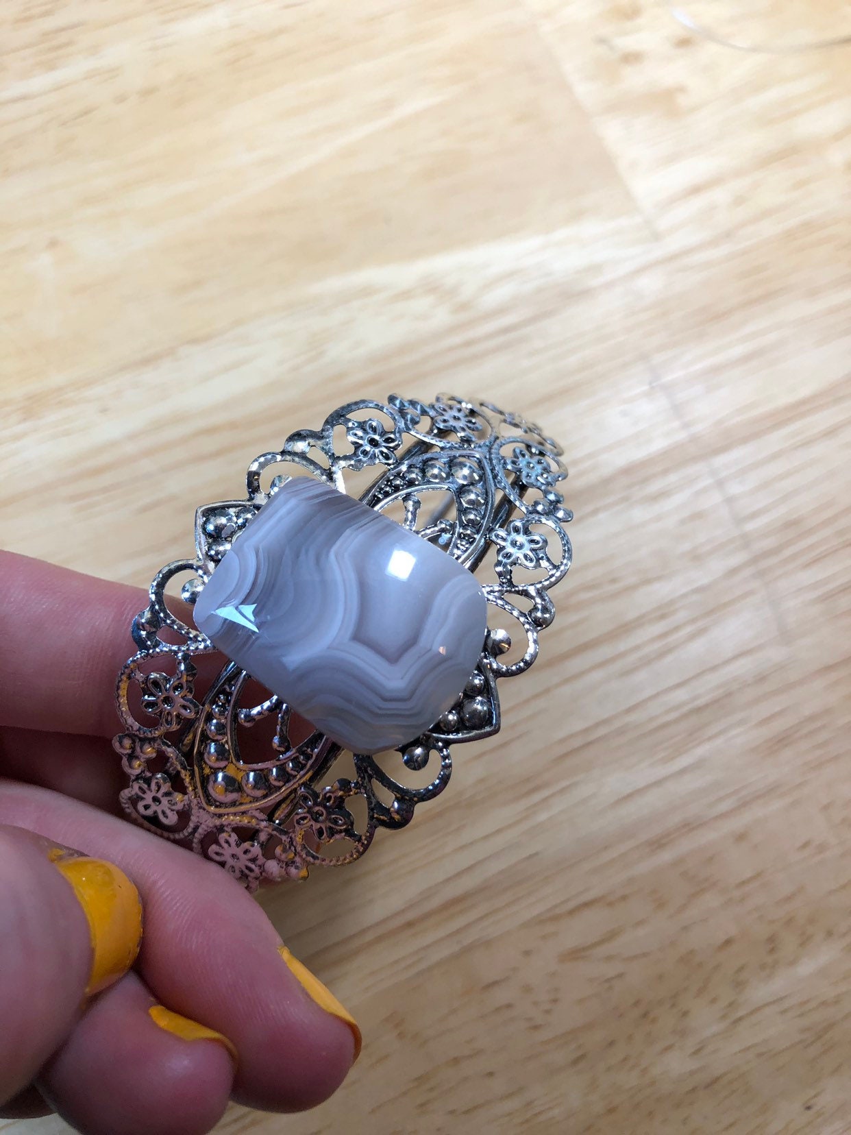 Botswana agate bracelet // Authentic gemstone cuff bracelet // agate cuff bracelets