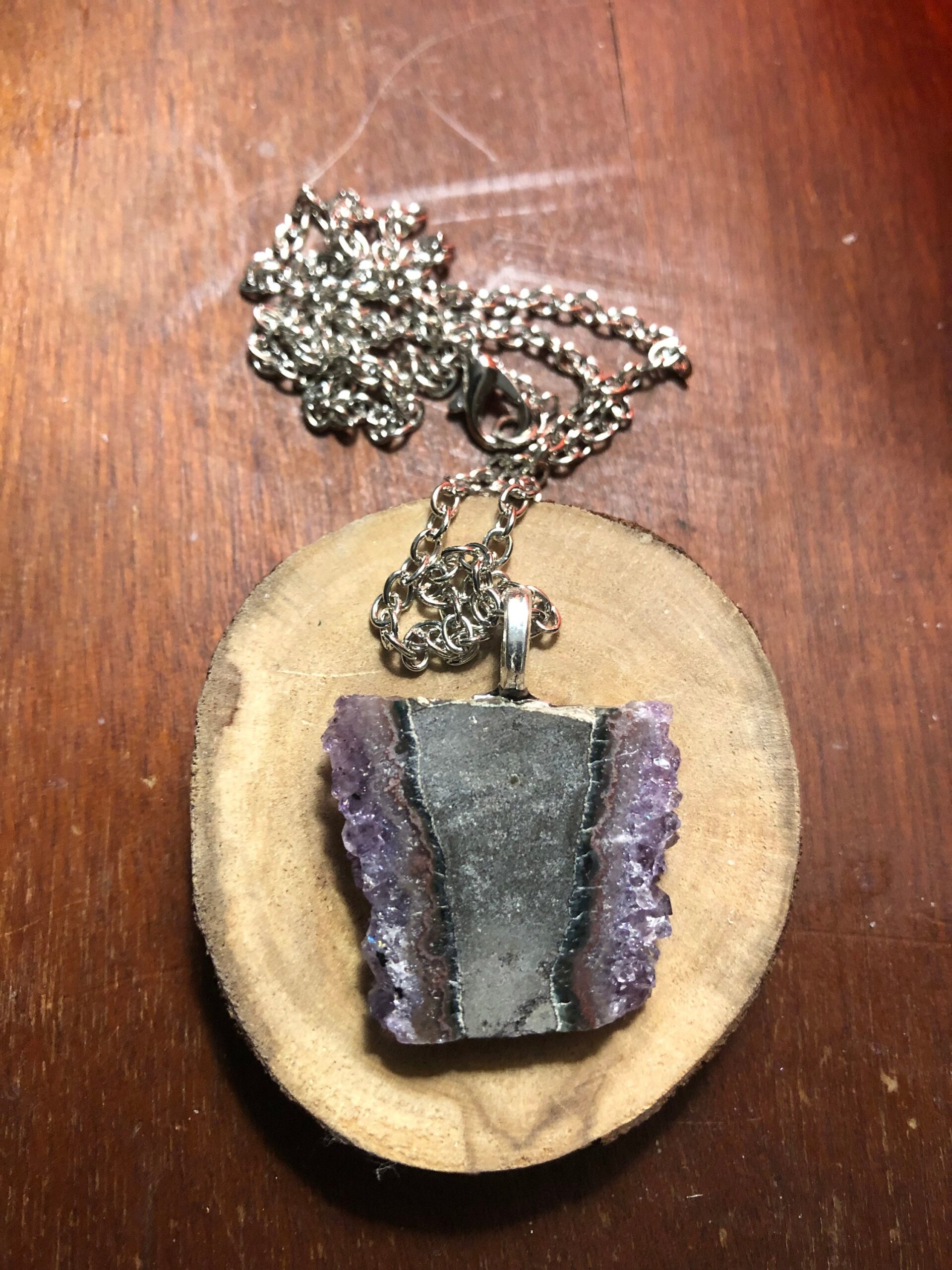 Agate slice necklaces you pick which one // geode slice pendants - Image 5