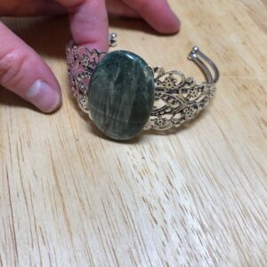 Seraphinite Bracelet // Crystal Cuff Bracelet // crystal gemstone bracelet / Gemstone cuff bracelet / Gemstone Bracelet // Seraphinite