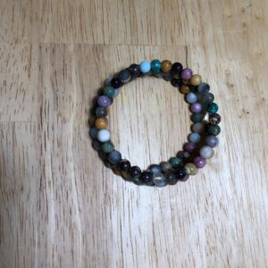 Memory wire triple Beaded crystal beads Bracelet
