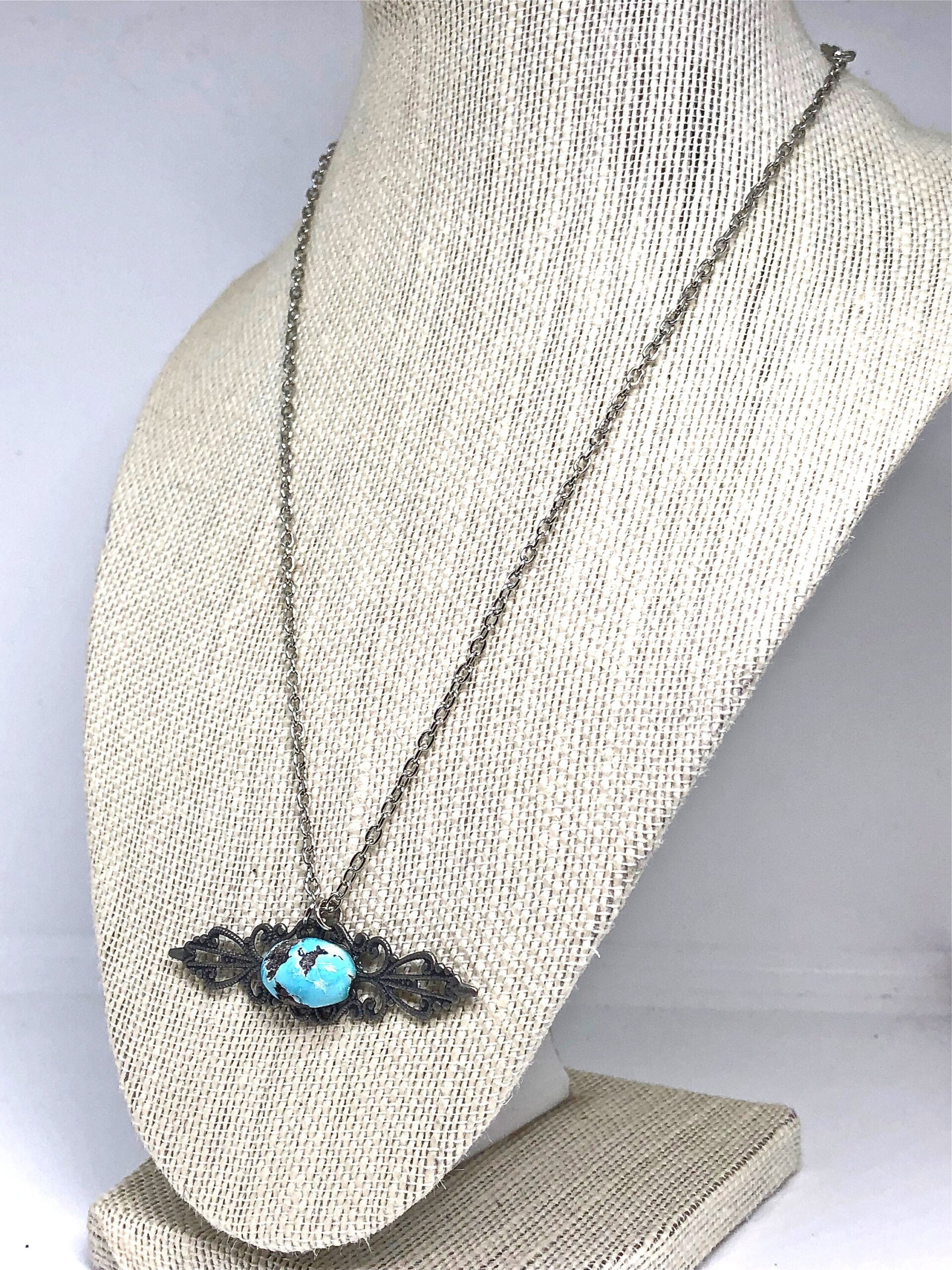 Turquoise Filigree Necklace