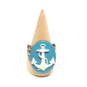 Anchor Cameo Ring // Anchor Jewelry // navy Cameo Ring //marine anchor Cameo Ring // anchor ring