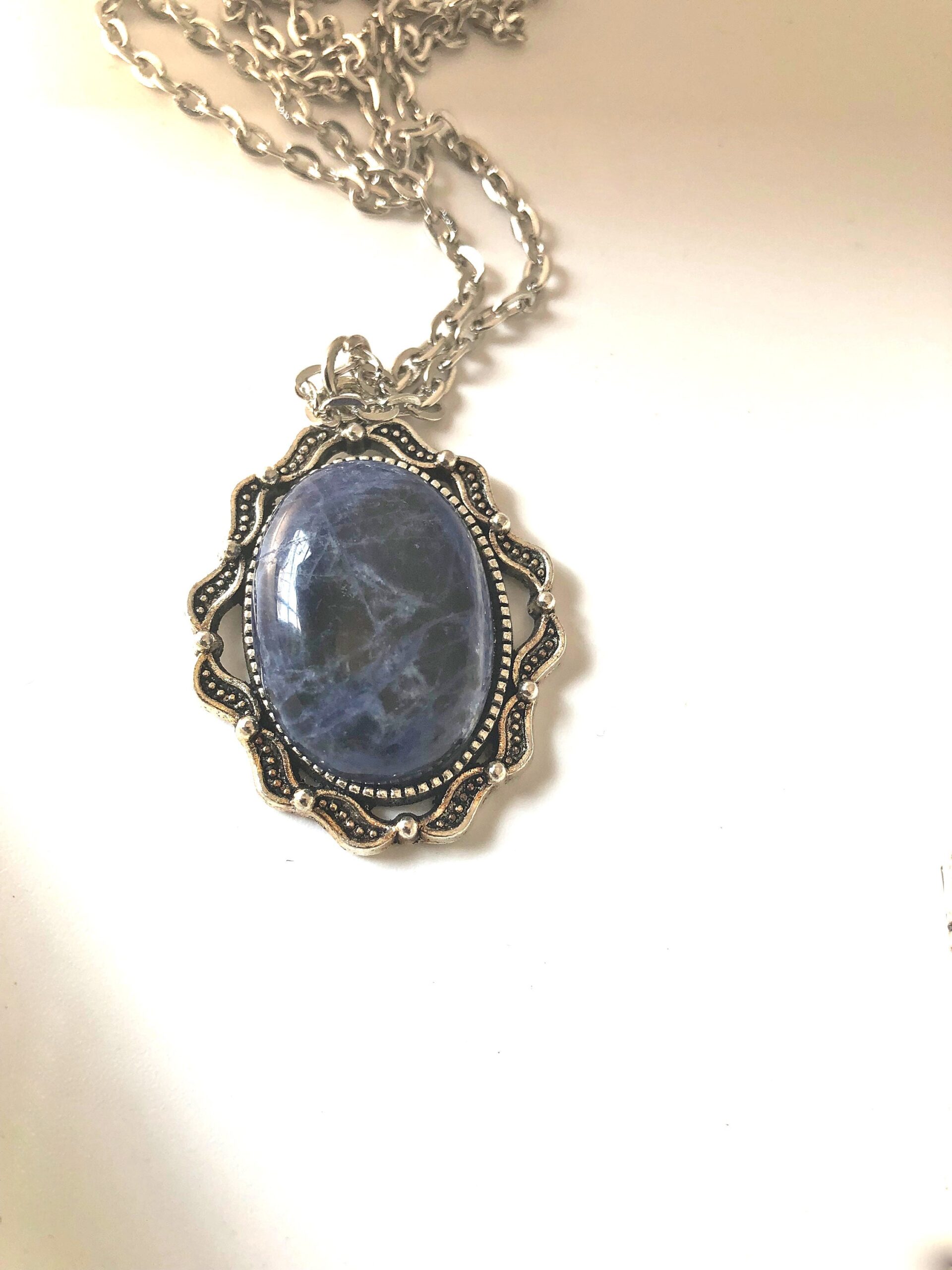 Sodalite Necklace // Blue Necklace // Gemstone Necklace // Crystal Necklace - Image 3