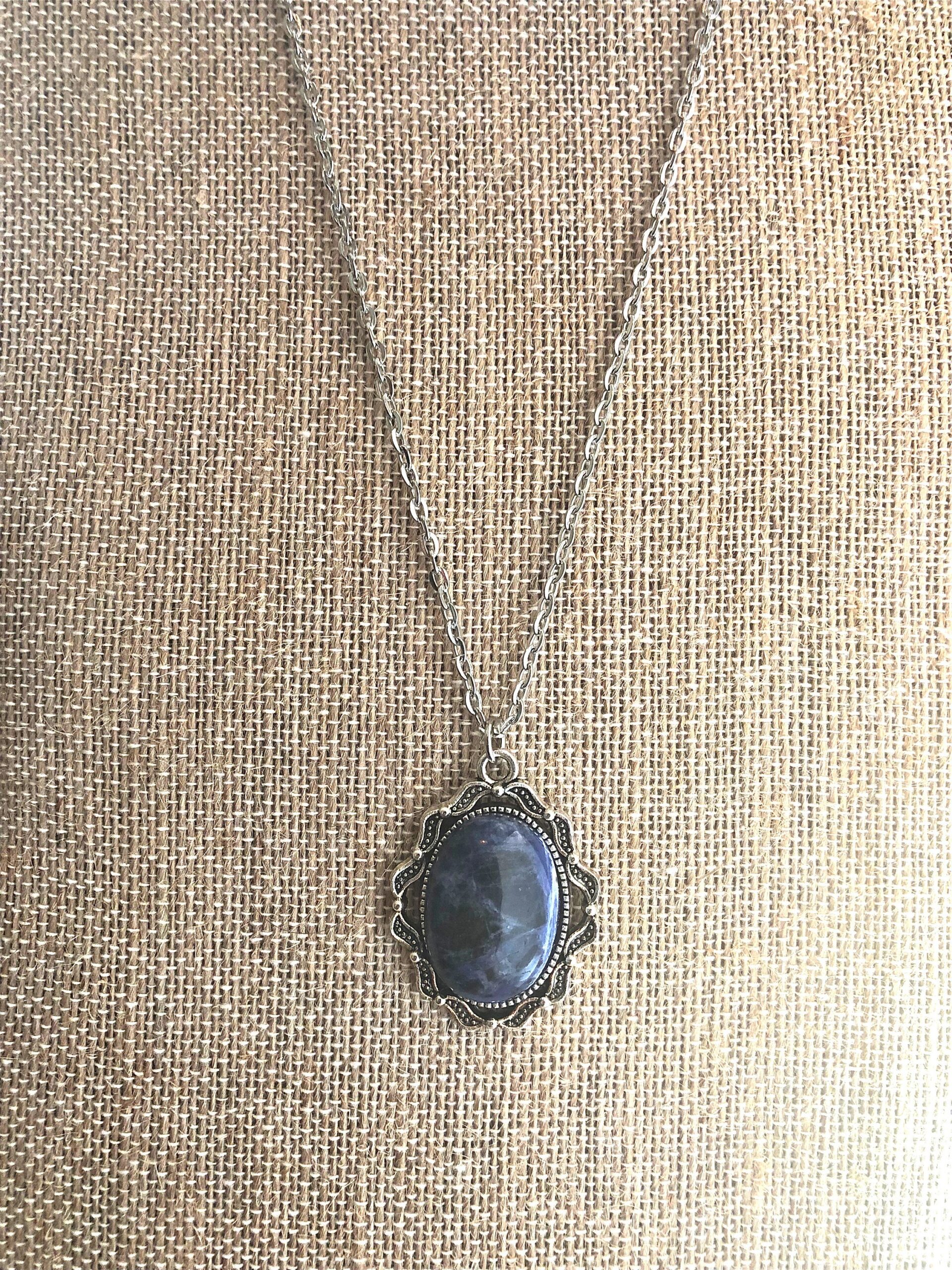 Sodalite Necklace // Blue Necklace // Gemstone Necklace // Crystal Necklace - Image 4