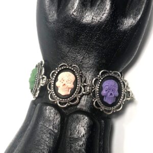 Sugar Skull cameo bracelet