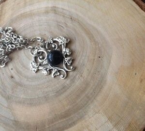 Onyx Necklace // Jet black necklace // Onyx gemstone necklace