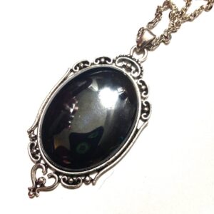 Hematite Crystal Necklace // Hematite Pendant // Crystal Healing // Hematite Gemstone // Large Hematite neckalce