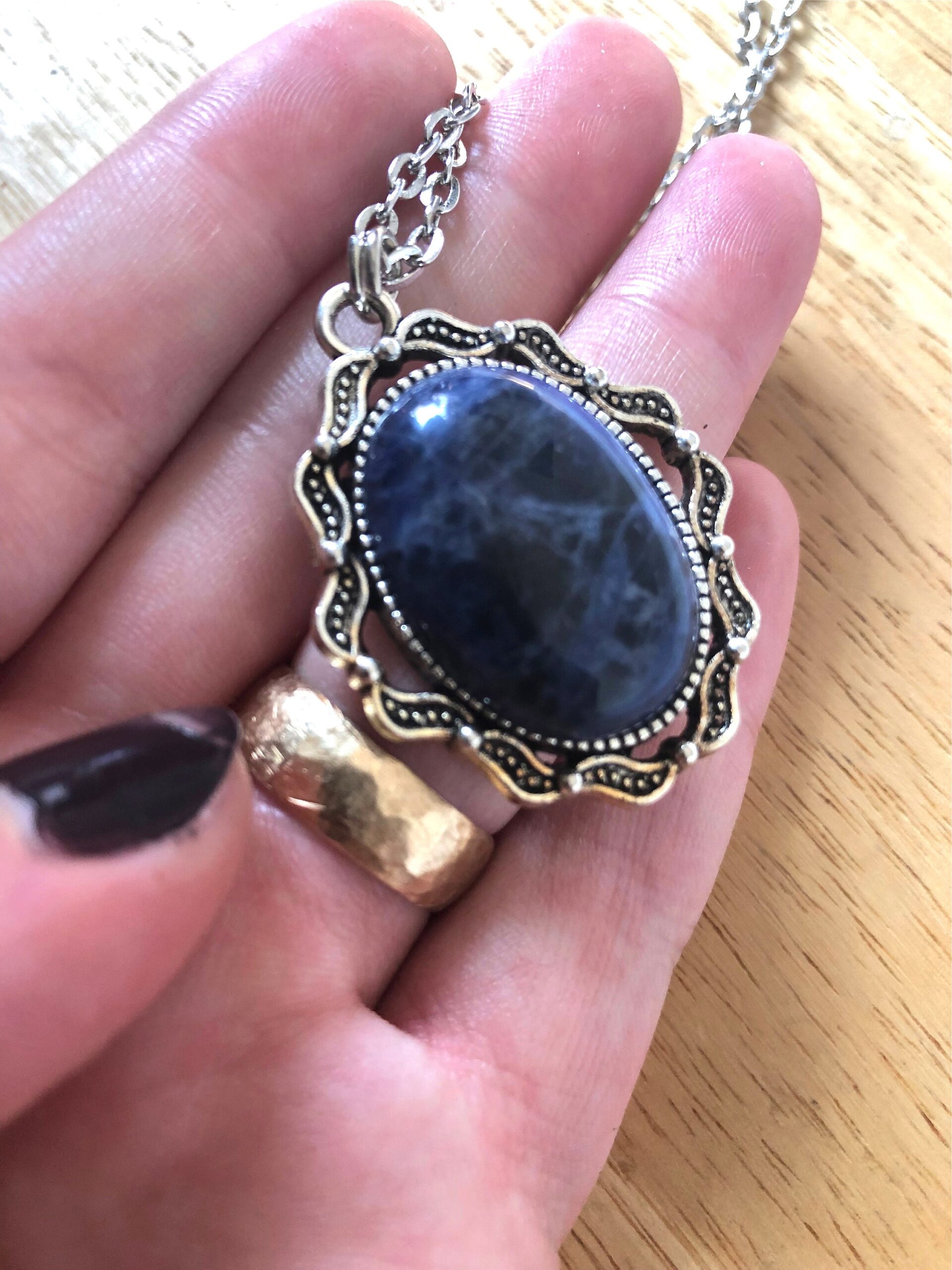Sodalite Necklace // Blue Necklace // Gemstone Necklace // Crystal Necklace - Image 2