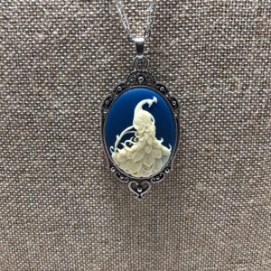 Peacock Cameo necklace