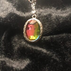Multi Colored Faceted Jewel Necklace // Rainbow faceted neckalce // vitrail necklace