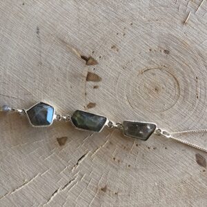 Labradorite sterling silver necklace // Labradorite Dangle necklace // Sterling Silver Necklace