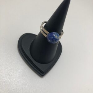 Lapis gemstone ring // Lapis circle ring