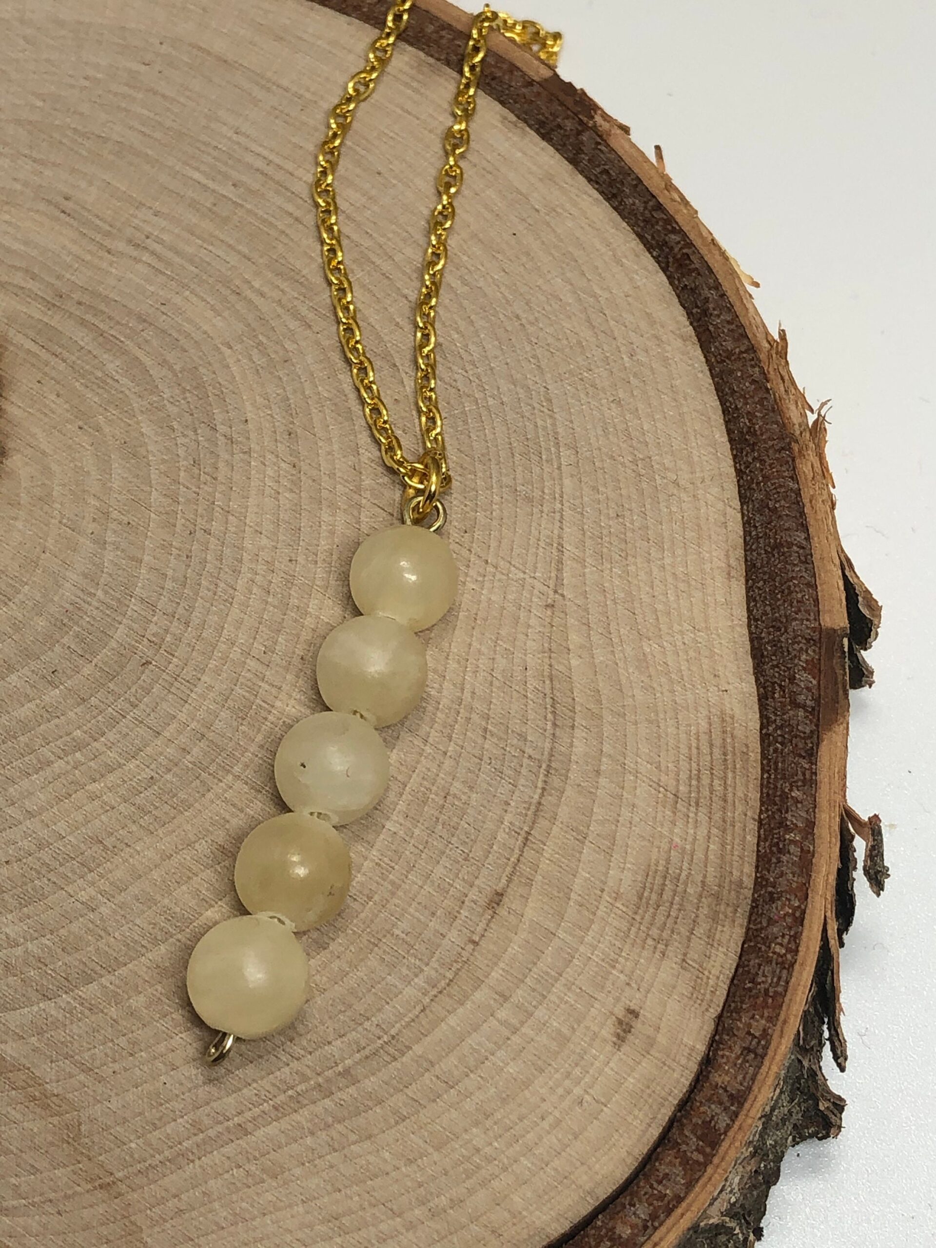 8mm bead necklace // Semi precious bead drop necklace - Image 2
