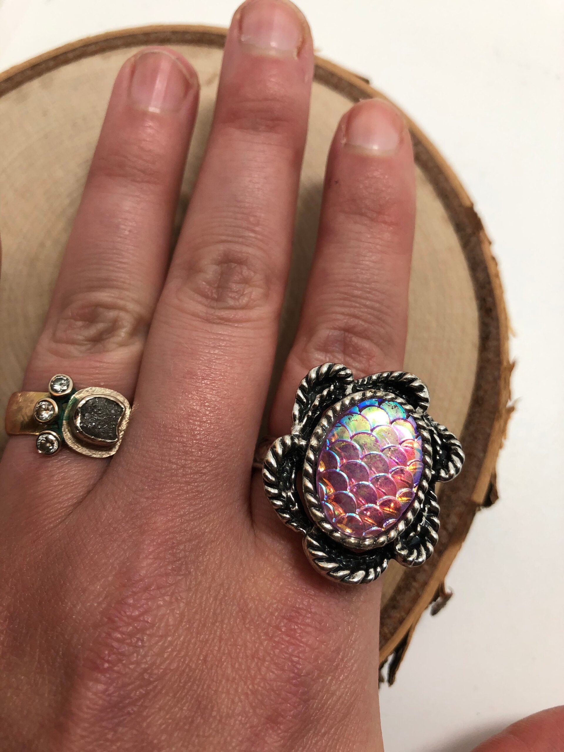 Mermaid scales ring