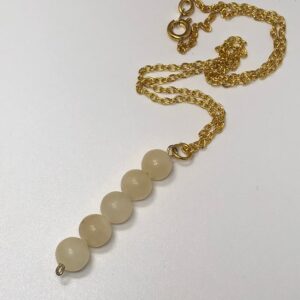 8mm bead necklace // Semi precious bead drop necklace