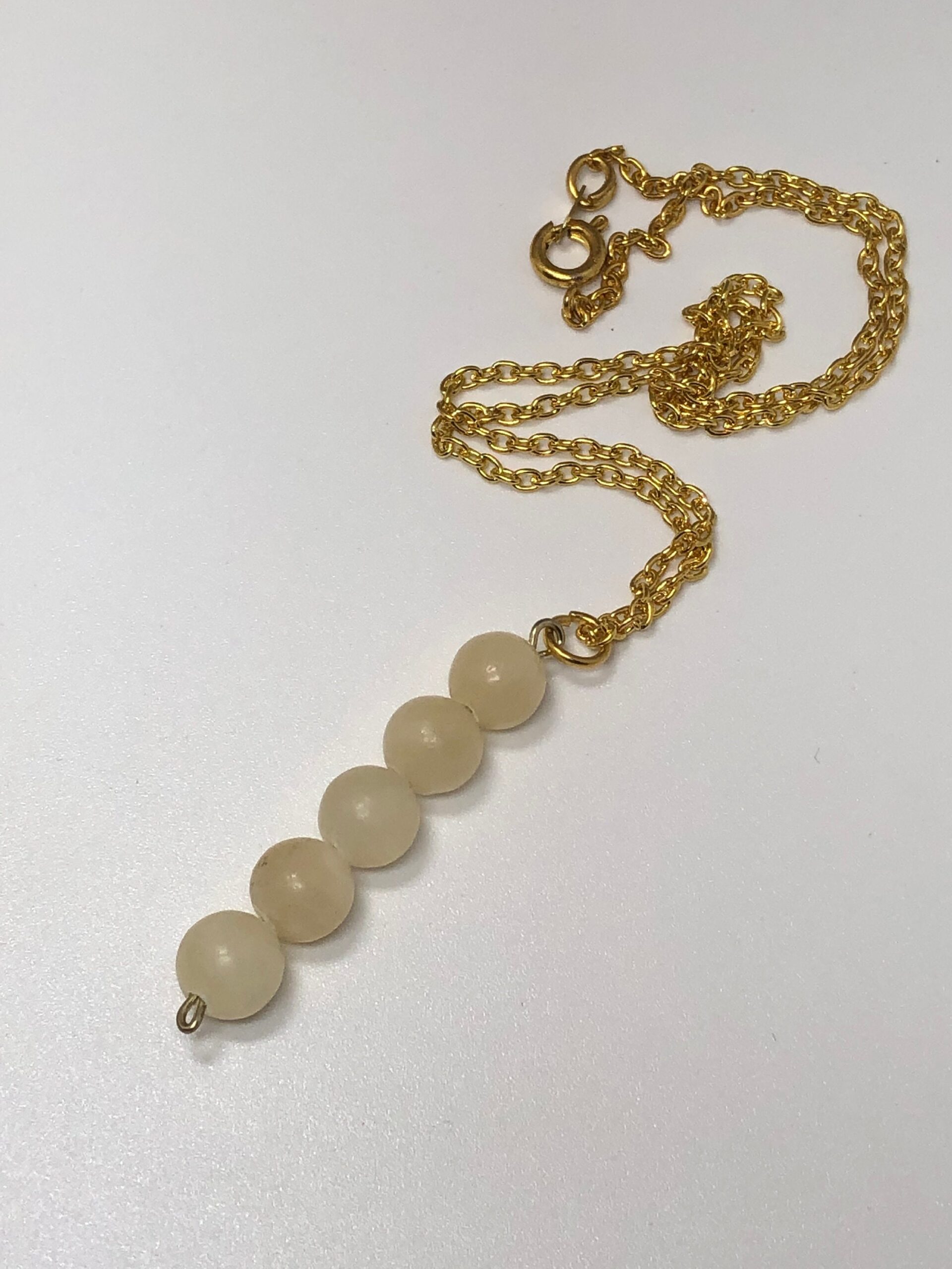 8mm bead necklace // Semi precious bead drop necklace