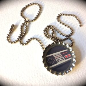 Nintendo controller bottle cap Necklace