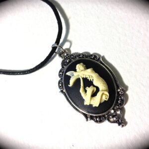 Mermaid cameo necklace