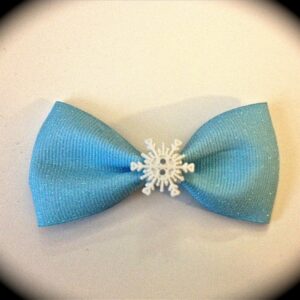 snowflake hair bow