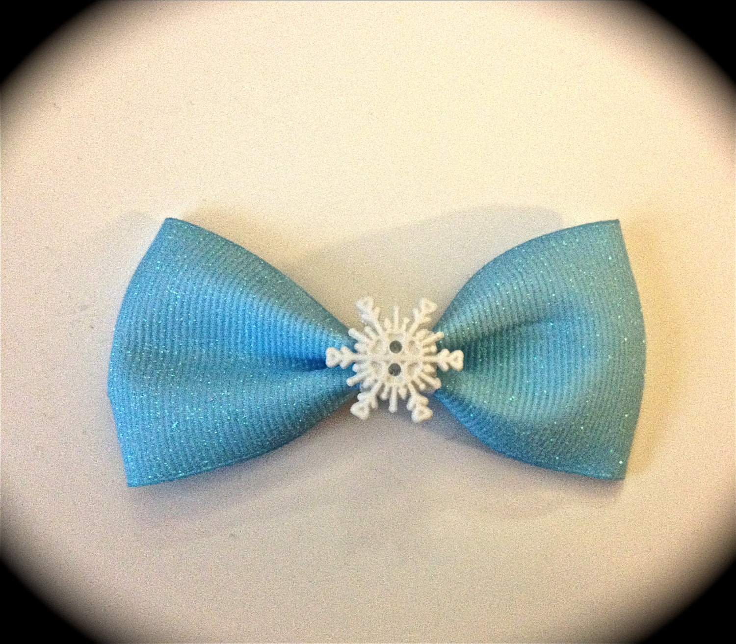 snowflake hair bow