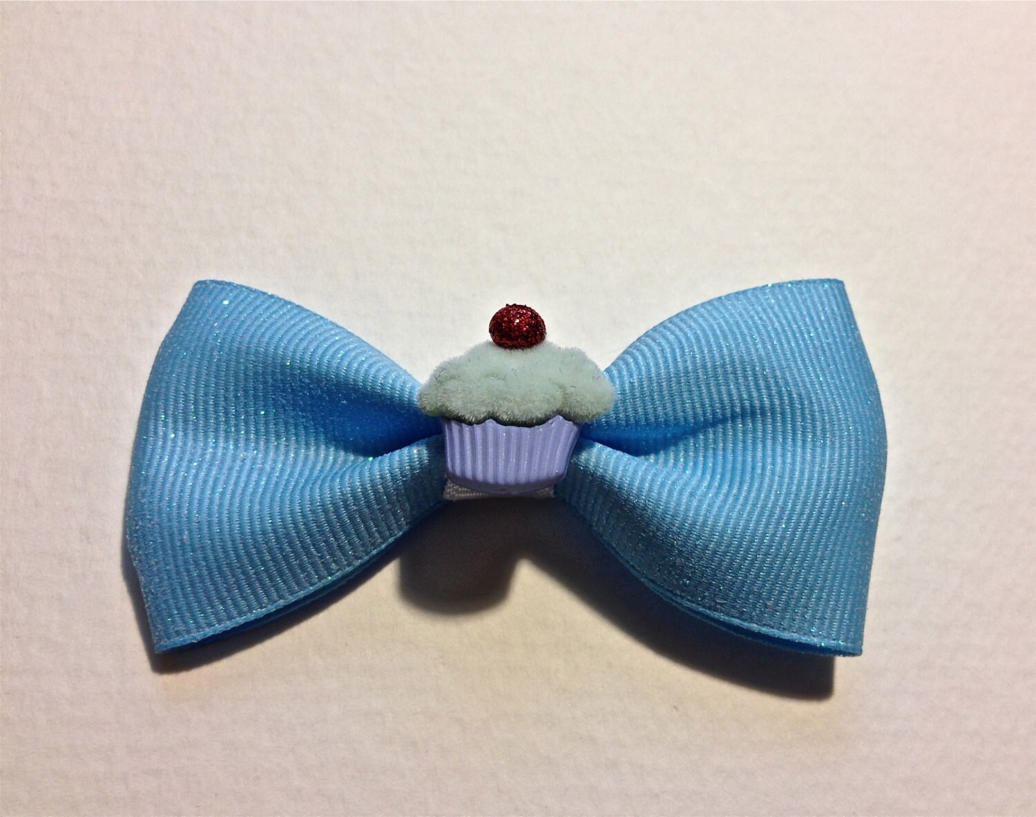 Cupcake Sparkle Hair Bow
