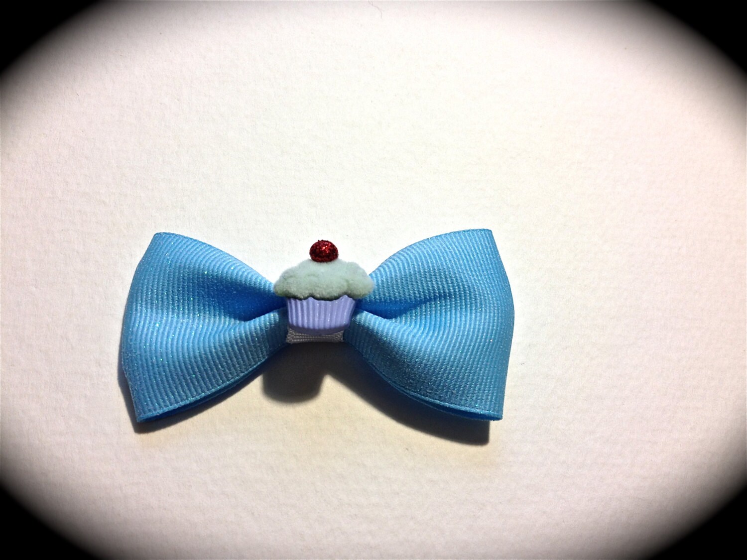 Cupcake Sparkle Hair Bow - Image 2