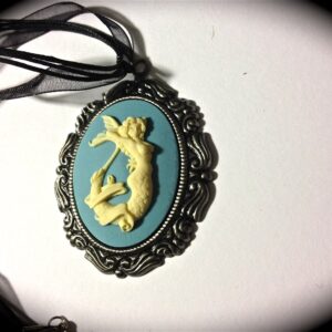 Miss Mermaid Anchor cameo necklace