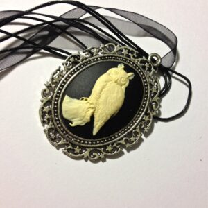 Owl cameo 30x40 necklace