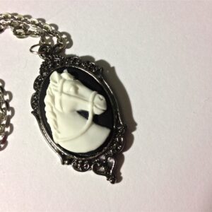 Horse cameo necklace