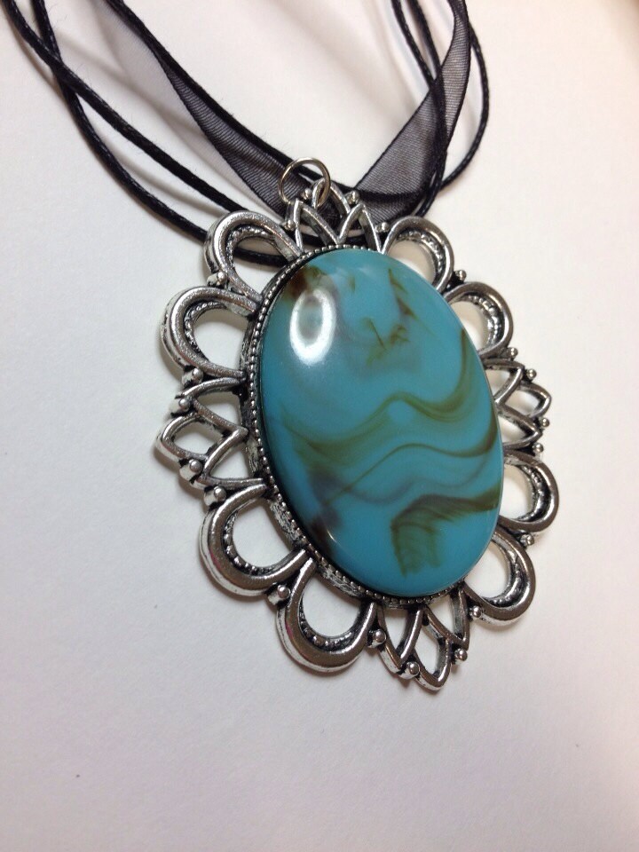 Turquoise matrix Necklace - Image 3