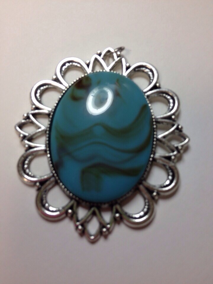 Turquoise matrix Necklace - Image 4